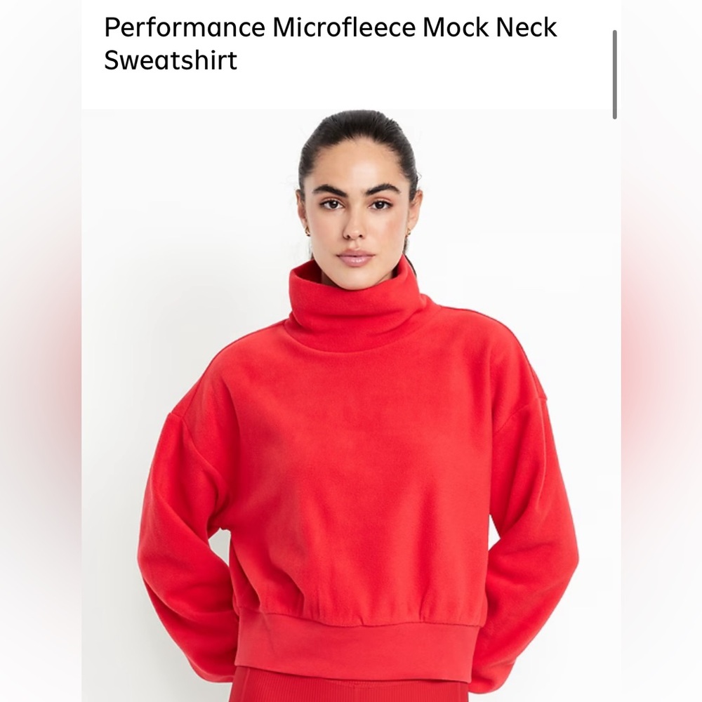 Old Navy Performance Microfleece Mock Neck Sweatshirt